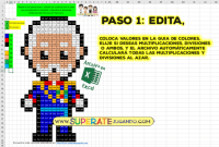 Pixel Personajes Mexicanos 2 - Revolución - Multiplicaciones y Divisiones